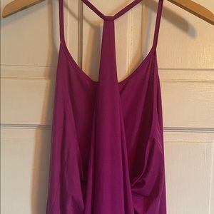 Fabletics L purple open back tank